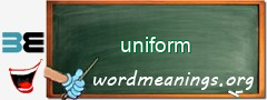 WordMeaning blackboard for uniform